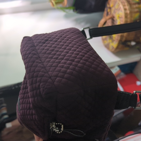 Vera Bradley Iconic Mini Backpack In Purple Velvet Quilted Fabric - Picture 11 of 11